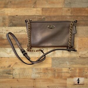 Coach Gold Leather Crossbody #1964